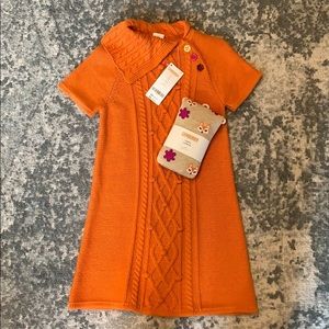 Gymboree Fall Knit Dress size 4 & tights size 3-4